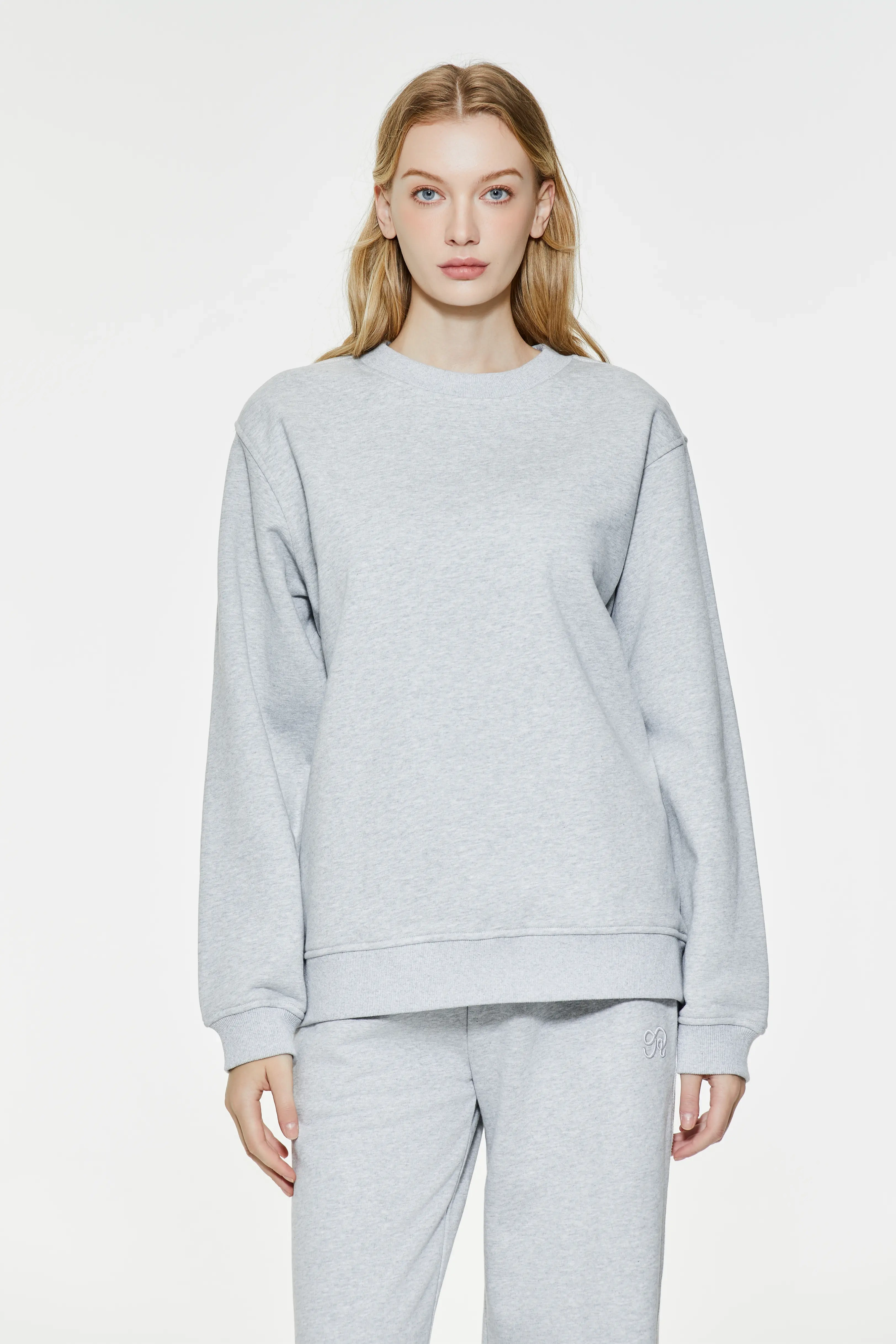 Drop Shoulder Relaxed Fit Crewneck Sweatshirt
