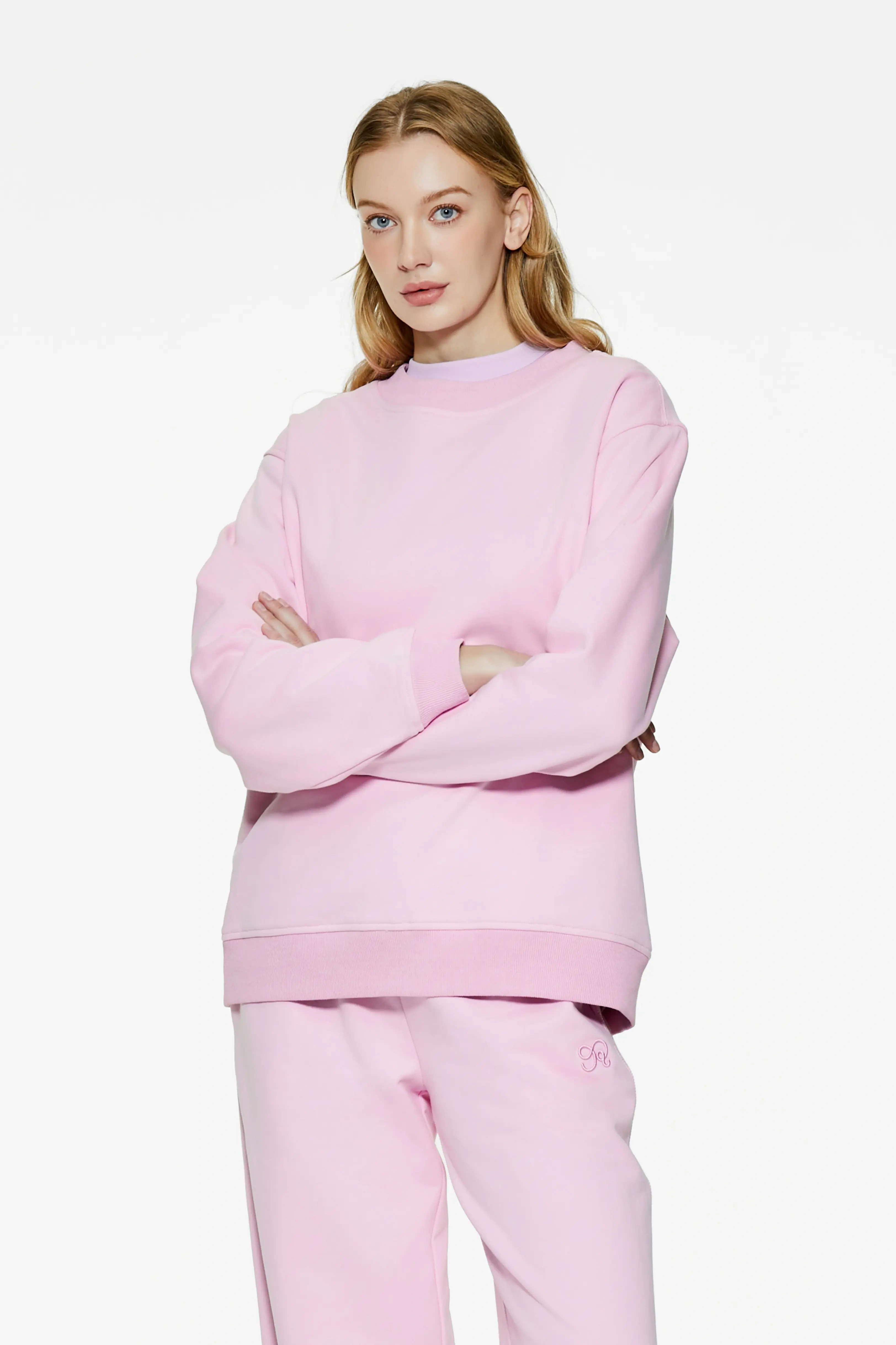 Drop Shoulder Relaxed Fit Crewneck Sweatshirt