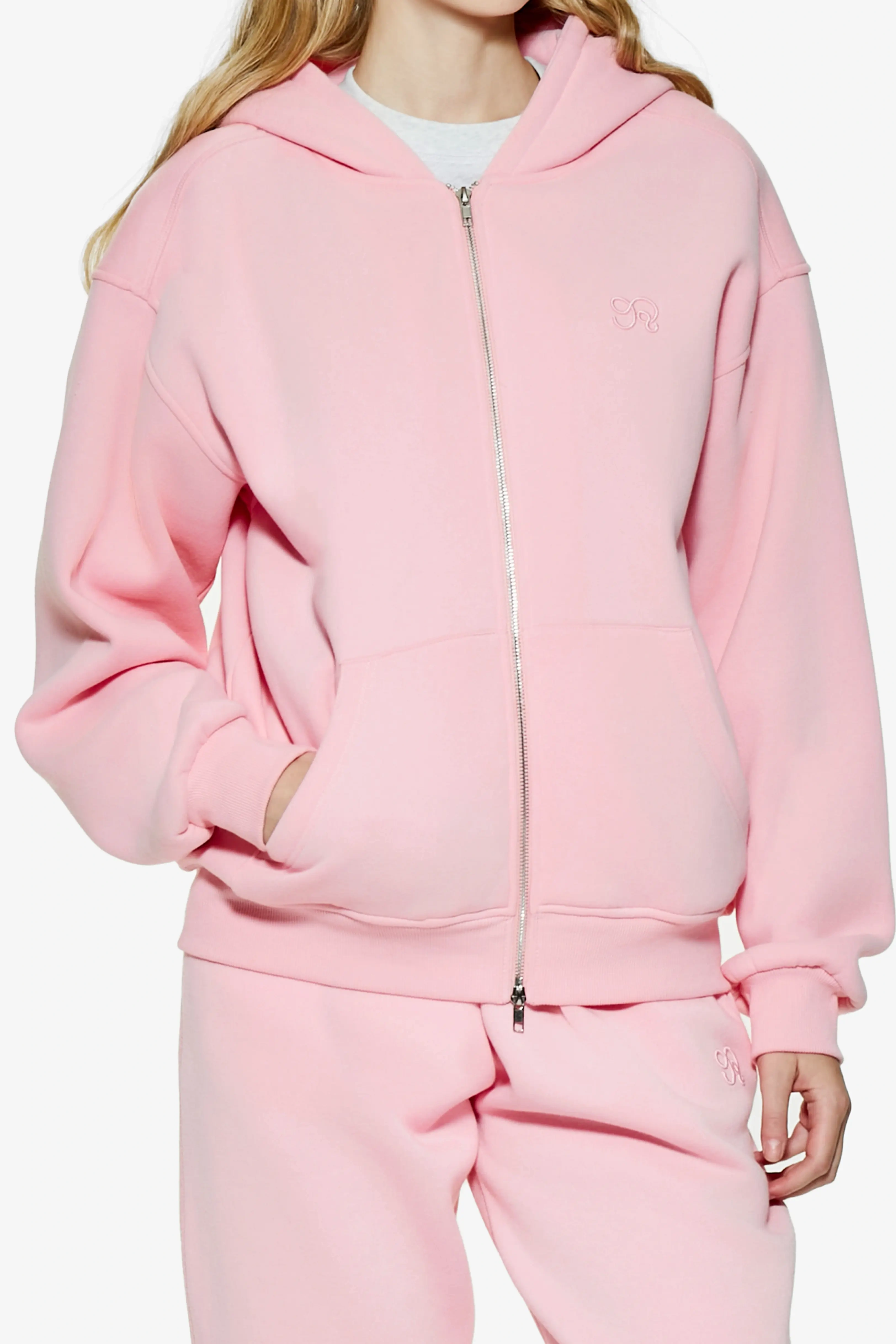 Oversized Double Zip Up Hoodie