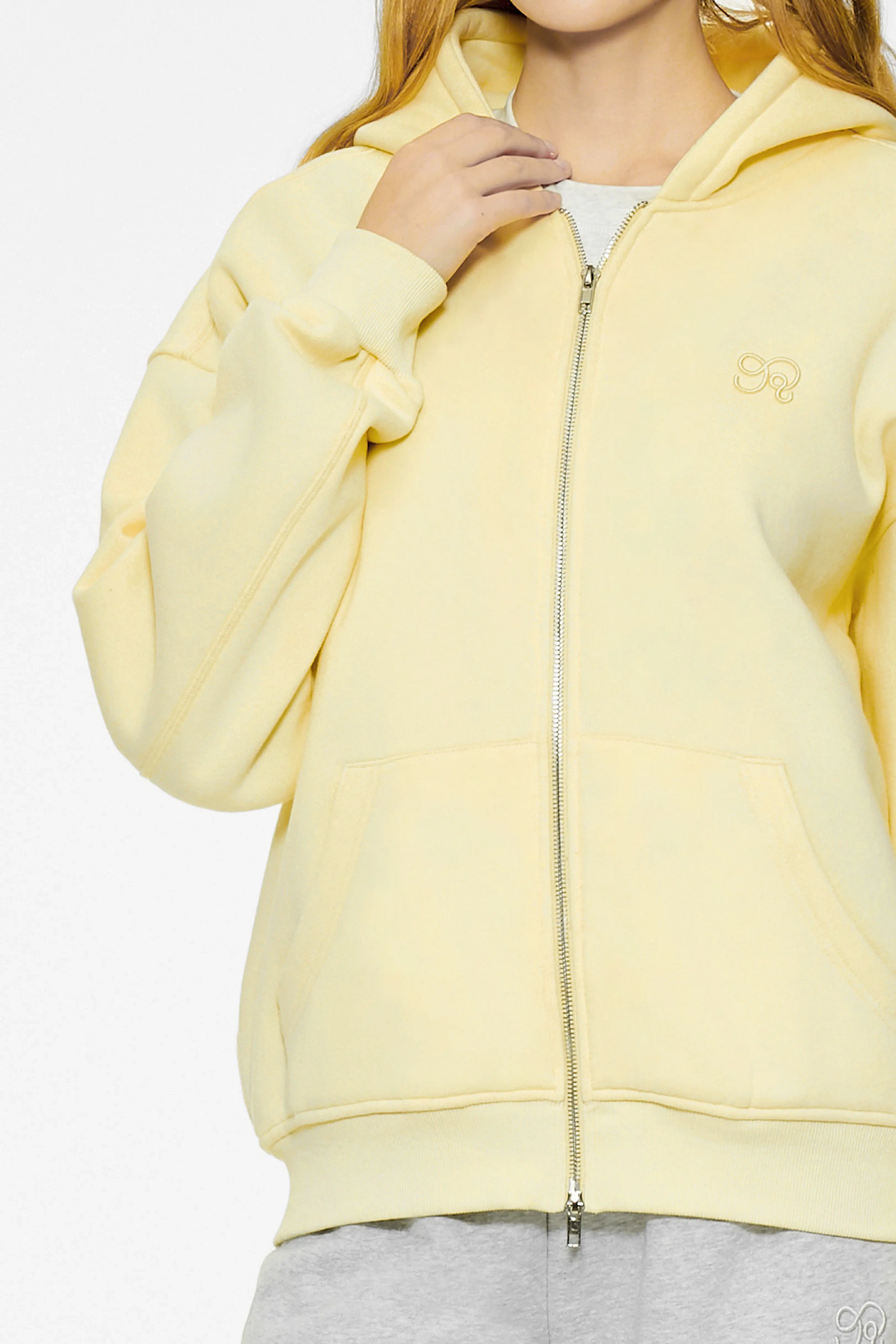 Oversized Double Zip Up Hoodie
