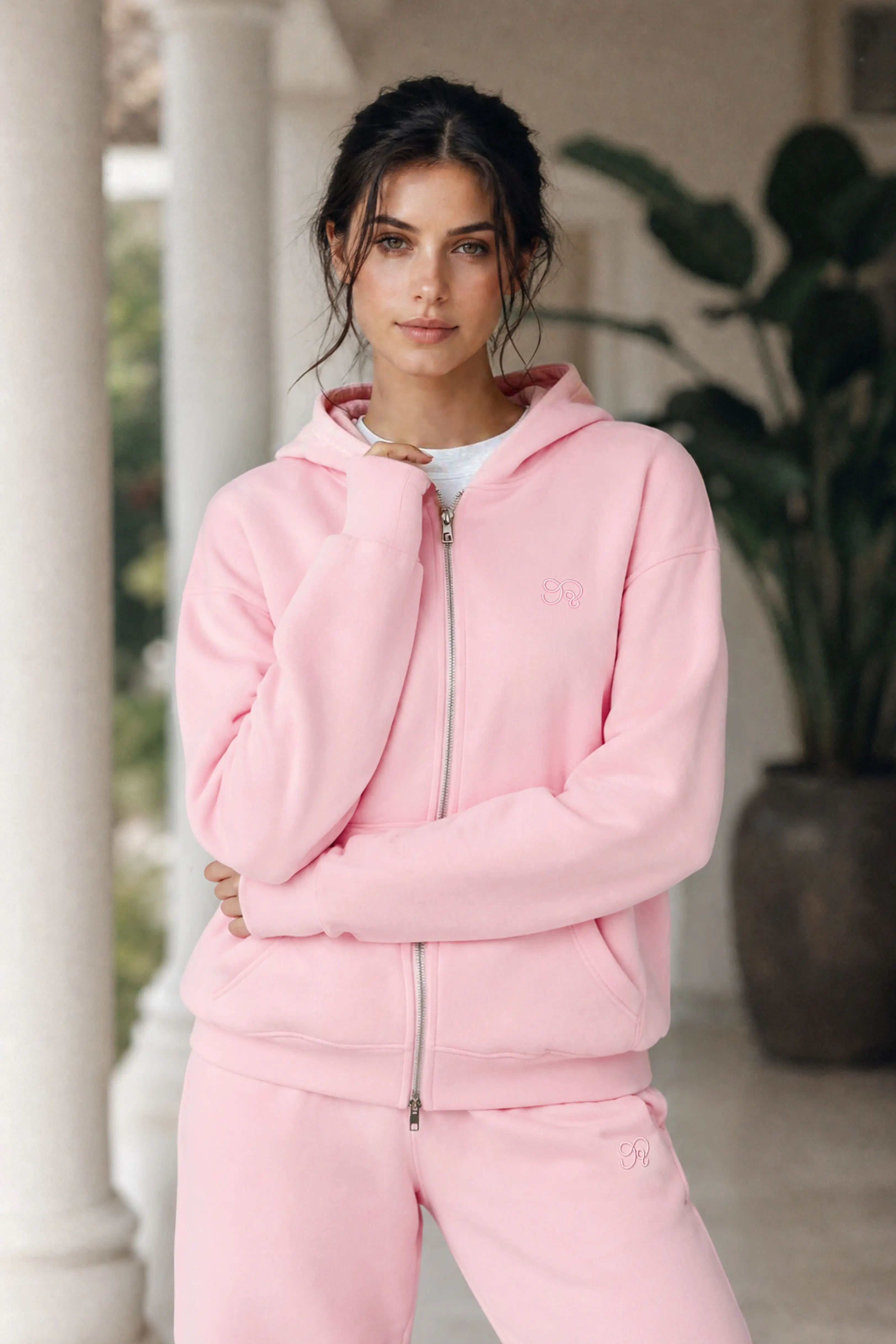 Oversized Double Zip Up Hoodie