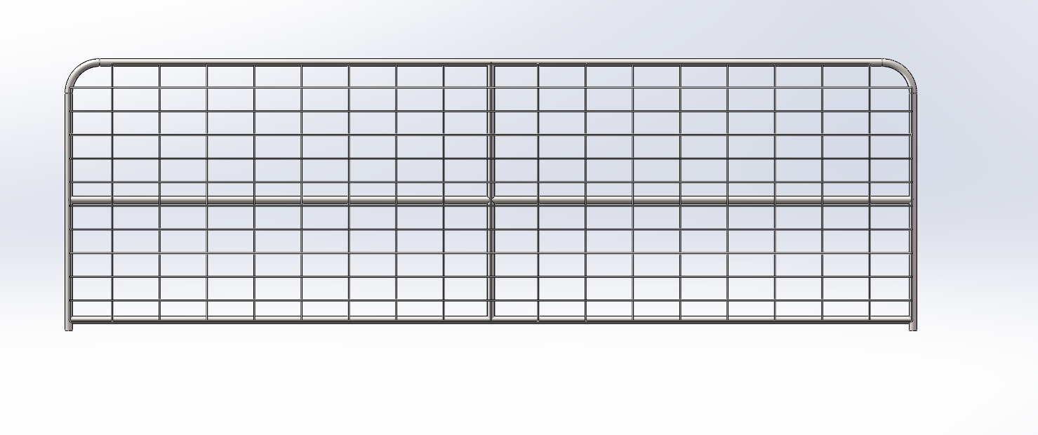 42OD Farm Gate with cross middle bar
