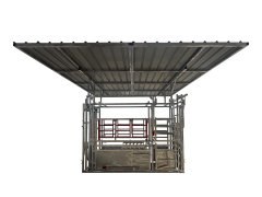 Premium V squeeze cattle crush with roof