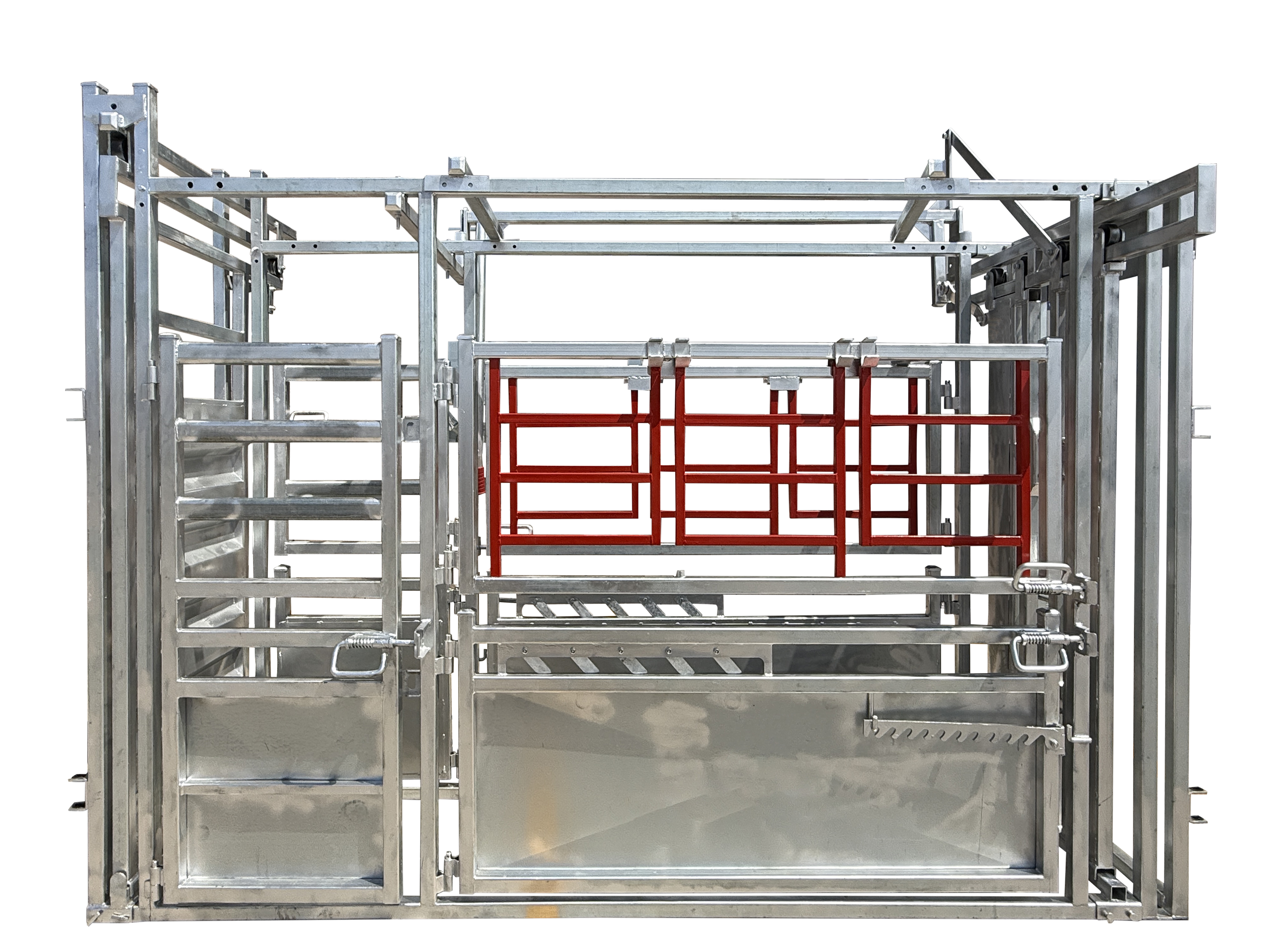 Premium V squeeze cattle crush with roof