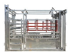 Premium V squeeze cattle crush with roof