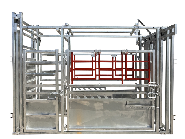 Premium V squeeze cattle crush with roof