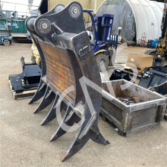CNS 30T EXCAVATOR HYDRAULIC GRAB RAKE GARDEN ROOTS CLEARING WIDE SIEVE BRUSH RAKE BUCKET