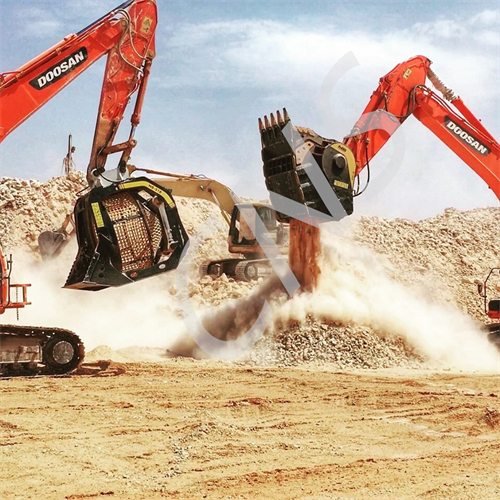 CNS HYDRAULIC BACKHOE DIGGERS EXCAVATOR CRUSHING BUCKET ROCK CRUSHER FOR SALE