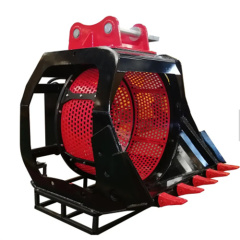 CNS HYDRAULIC 360 DEGREE 2T 3T 4T 5T MESH CHANGABLE SCREEN SIEVE RORATING BUCKET FOR EXCAVATOR MULTI CUSTOMIZED
