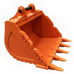 CNS CUSTOMIZED EXCAVATOR BACKHOE EXTREME HEAVY DUTY BUCKET WITH TEETH REINFORCED HARD DIGGING FOR MINING STONE ROCK