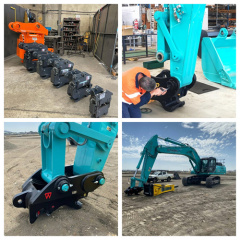 CNS HYDRAULIC QUICK COUPLER DOUBLE LOCK HITCH FOR EXCAVATOR WITH 360 DAUL LOCK WITH MOTOR