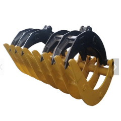 CNS EXCAVATOR LOADER Tree branch clamp root rake grapple hydraulic thumb rake grab