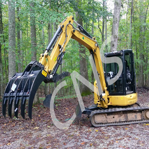 CNS EXCAVATOR LOADER Tree branch clamp root rake grapple hydraulic thumb rake grab