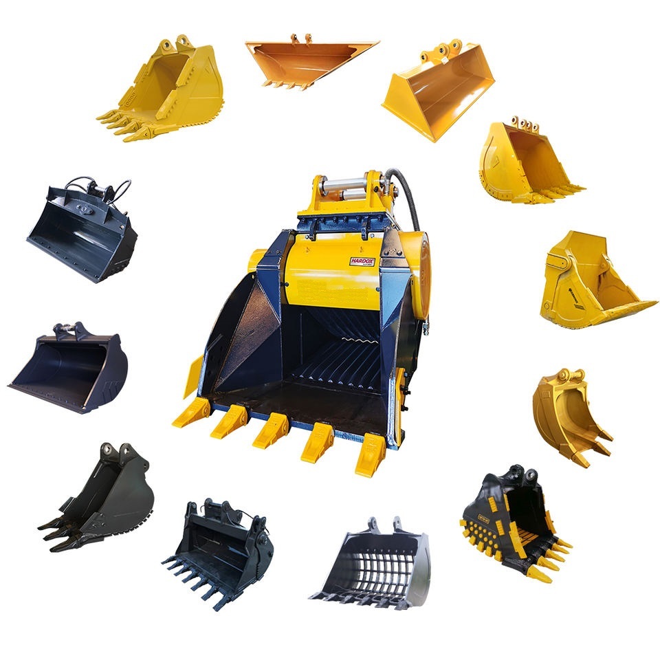 CNS CONCRETE STONE ROCK JAW CRUSHER SCREEN SIEVE SKELETON BUCKET WITH HARDOX FACTORY DIRECT SALE FOR EXCAVATOR ZX280 CAT330 etc.