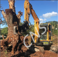 CNS HYDRAULIC VOLVO EC80 EXCAVATOR TREE WOOD LOG CUTTER SHEAR GRAPPLE SAW