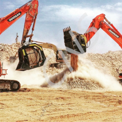 CNS CONCRETE STONE ROCK JAW CRUSHER SCREEN SIEVE SKELETON BUCKET WITH HARDOX FACTORY DIRECT SALE FOR EXCAVATOR ZX280 CAT330 etc.