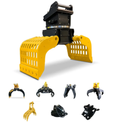 CNS EC300 HARDOX STONE SORTING GRAPPLE EXCAVATOR GRAB BUCKET DEMOLITION STEEL METAL SCRAP MULTI PEEL CLAWS
