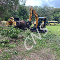 CNS HYDRAULIC VOLVO EC80 EXCAVATOR TREE WOOD LOG CUTTER SHEAR GRAPPLE SAW