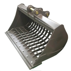 CNS GRID SIZE CUSTOMIZED SIEVE SKELETON BUCKET FOR EXCAVATOR BACKHOE WITH HOLE ROCK SAND STONE SHOVEL