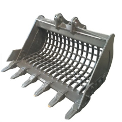 CNS GRID SIZE CUSTOMIZED SIEVE SKELETON BUCKET FOR EXCAVATOR BACKHOE WITH HOLE ROCK SAND STONE SHOVEL