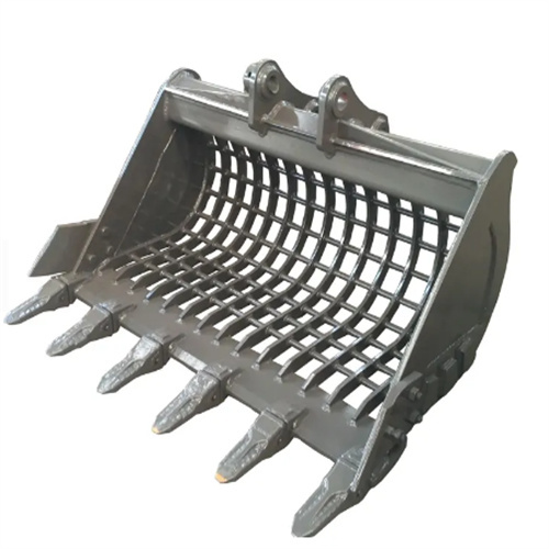 CNS GRID SIZE CUSTOMIZED SIEVE SKELETON BUCKET FOR EXCAVATOR BACKHOE WITH HOLE ROCK SAND STONE SHOVEL