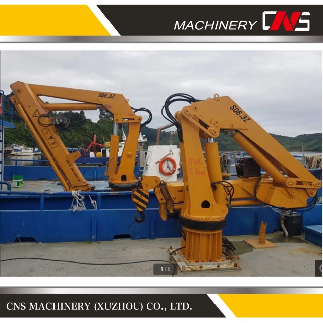 CNS Mini 6.3 Ton Hydraulic Knuckle Boom Truck Mounted Crane Easy Manipulation with Factory Price