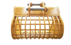 Mini Skeleton Bucket Attachments Excavator Sorting Bucket for Soil Ston Separating OEM ODM Different Size Grid Sieve Bucket