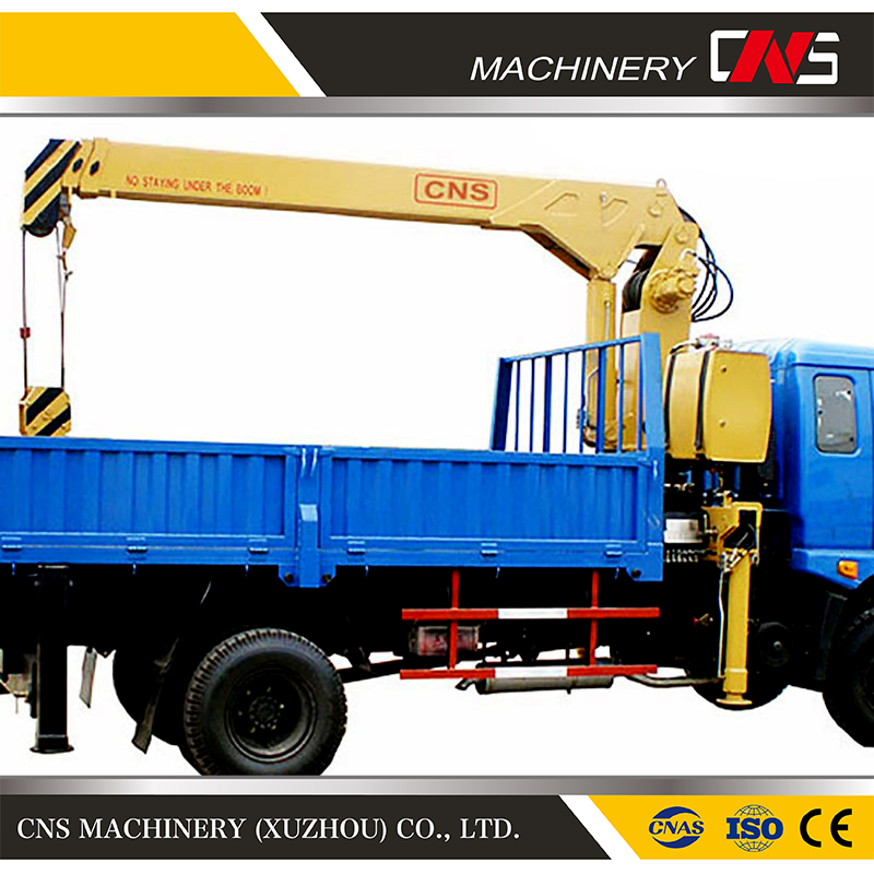 4 Ton Hydraulic Mobile Straight Boom Arm Truck Crane with High Position Seat for Portable Construction Equipments