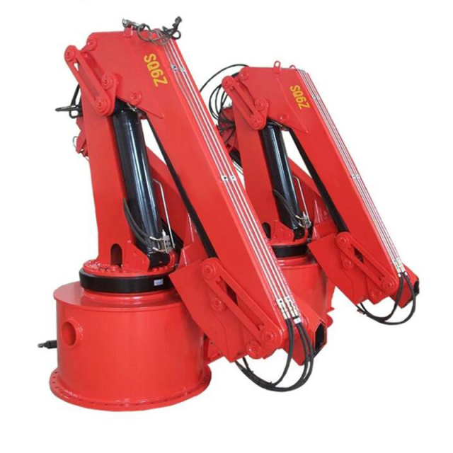 Mini 6.3ton Hydraulic Arm Articulated Boom Truck Mounted Crane 360 Degree Rotation Knuckle Boom Crane