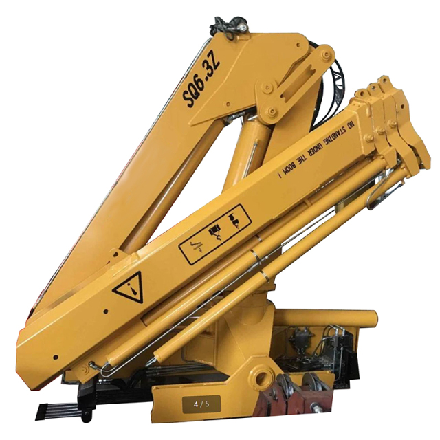 Mini 6.3ton Hydraulic Arm Articulated Boom Truck Mounted Crane 360 Degree Rotation Knuckle Boom Crane