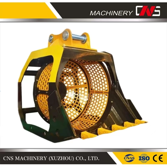 Powerful Supplier Hydraulic Screening Rotary Bucket China Manufacturer Mesh Screener Sorting Sieve