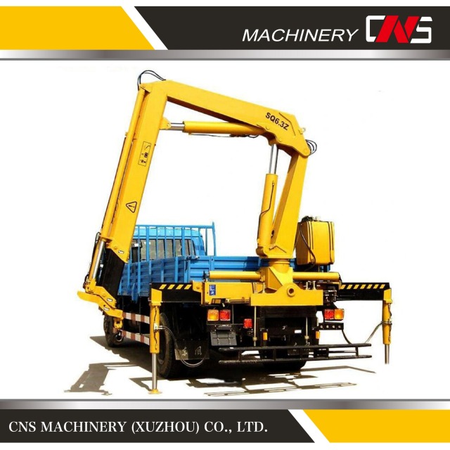 Mini 6.3ton Hydraulic Arm Articulated Boom Truck Mounted Crane 360 Degree Rotation Knuckle Boom Crane