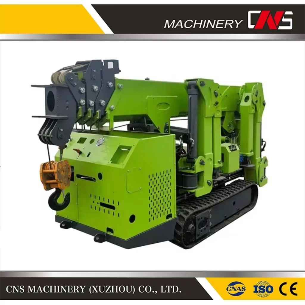 Mini Crawler Crane with Foldable Lifting Construction Telescopic Outrigger Small Cranes for Narrow Space