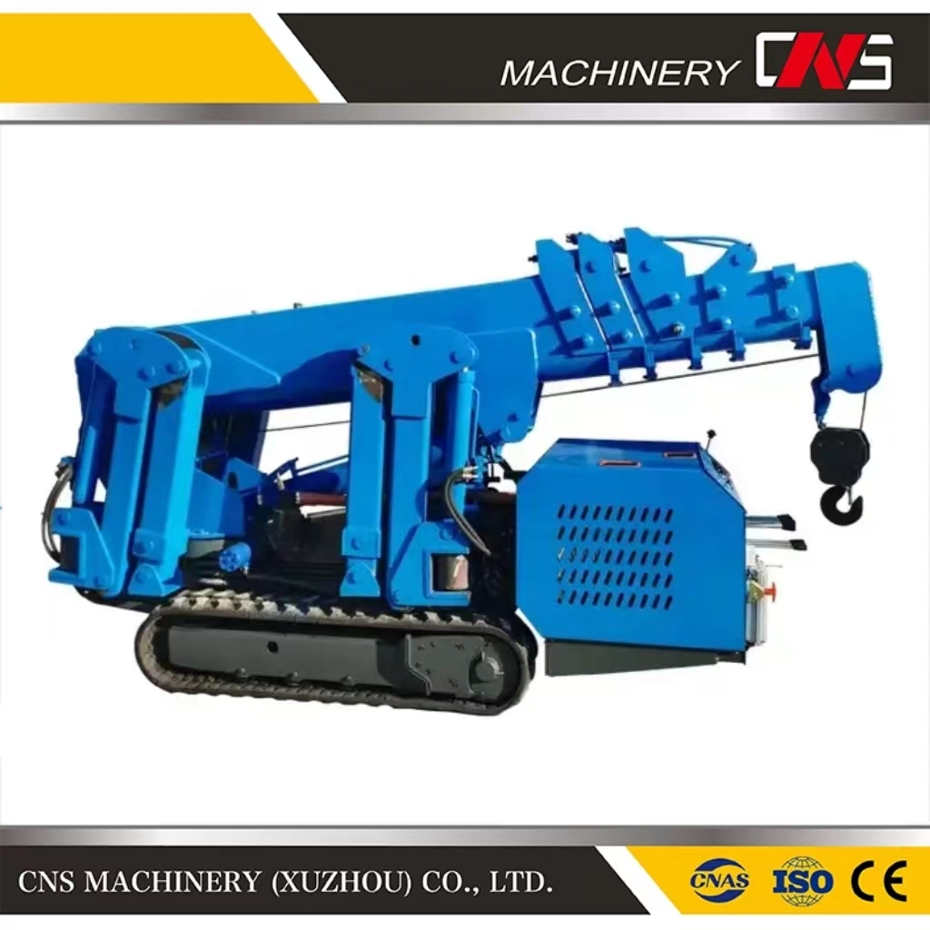 Mini Crawler Crane with Foldable Lifting Construction Telescopic Outrigger Small Cranes for Narrow Space