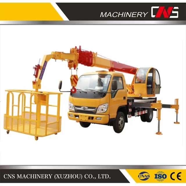 Diesel Basket Truck Crane Hydraulic Telescopic Boom Bucket Vehicle Aerial Work Vehicle High-Altitude Operation Truck Crane