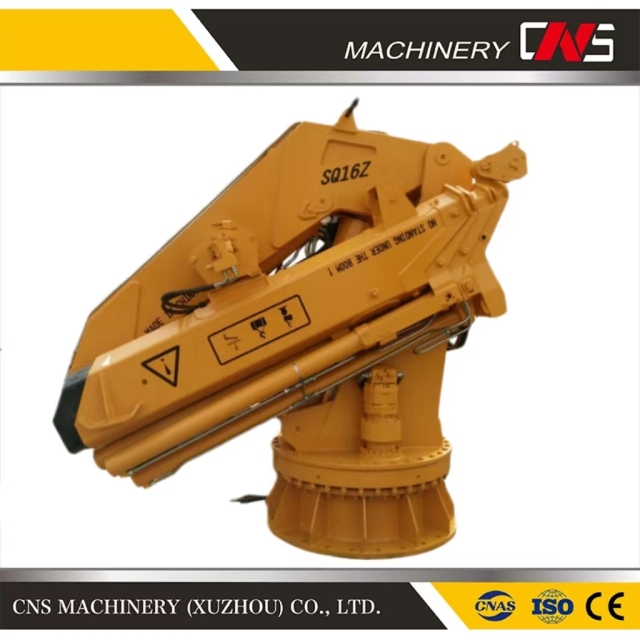 Chinese Manufacturer 12 Tons Light Ship Unloading Crane Marine Deck Crane with Continuous Chains