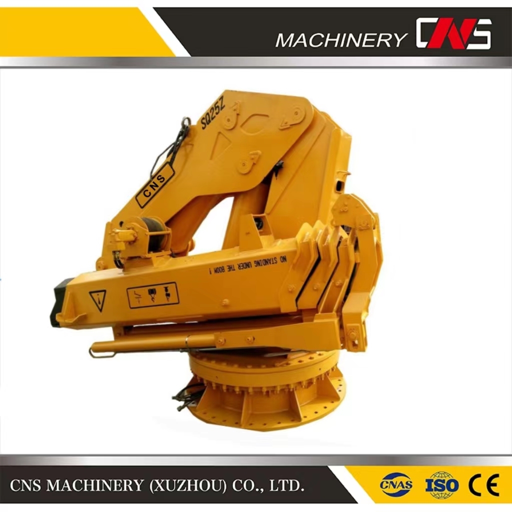 Hydraulic Knuckle Boom Ship Marine Deck Crane 25ton with Electric Power Pack Ship Boat Crane Manufacturer