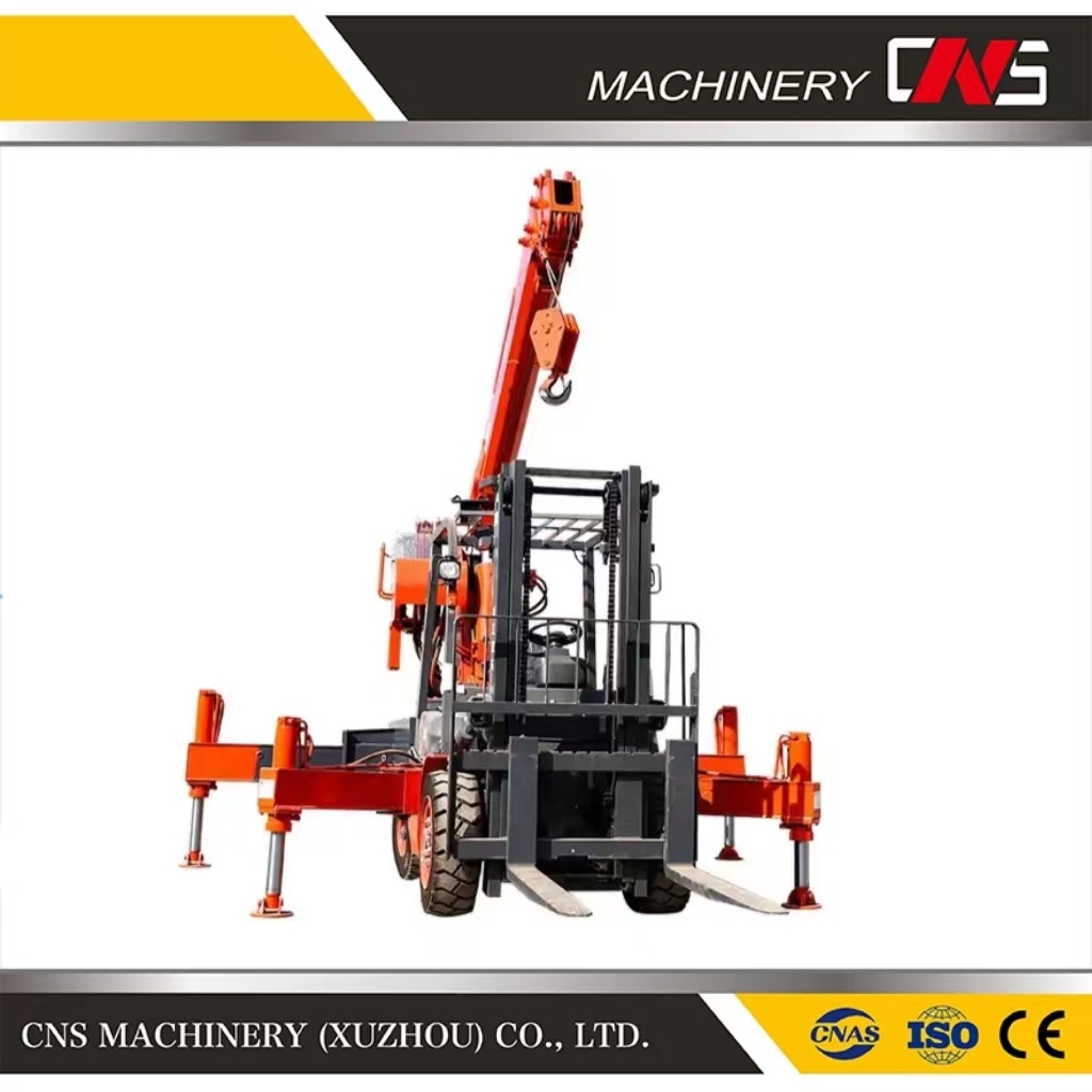 Cns Multi-Function Four-Wheel Drive Cross-Country Forklift Truck Handling Cargo Crane Forklift Truck Tail Crane