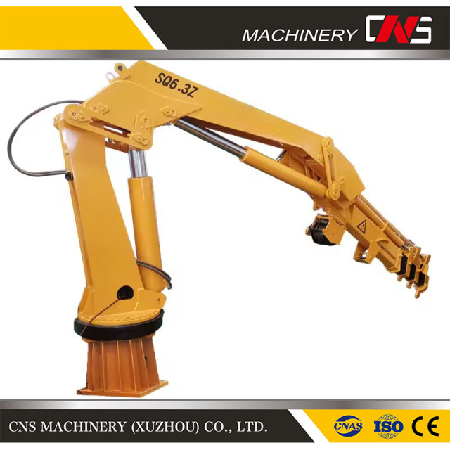 High Quality Knuckle Boom Marine Deck Cranes Hydraulic Construction Crane with 6.3 Ton Capacity