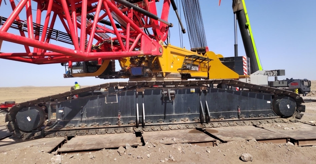 Scc8000A San-Y Used Crawler Crane Famous Brand Second Hand 800 Tons Lifting Capacity Large Type Crawler Crane