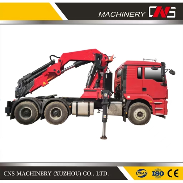 Powerful Folding Arm 25 Ton Truck Crane Hydraulic Knuckle Boom Crane Truck Mounted Crane for Sale