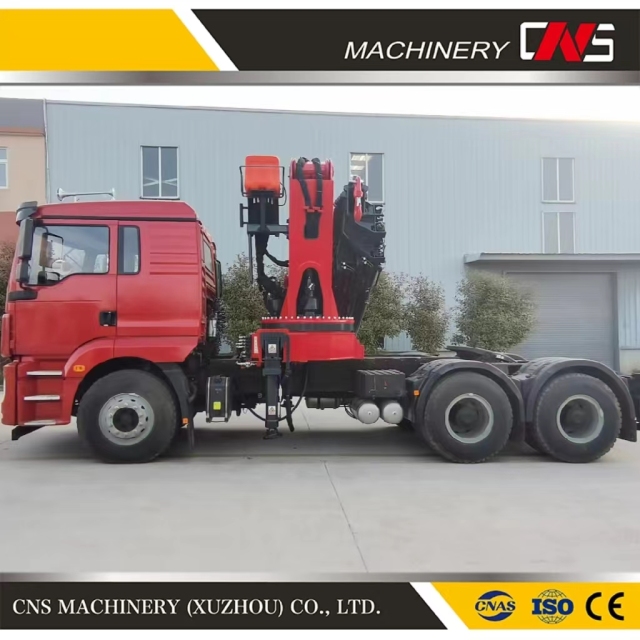 Powerful Folding Arm 25 Ton Truck Crane Hydraulic Knuckle Boom Crane Truck Mounted Crane for Sale