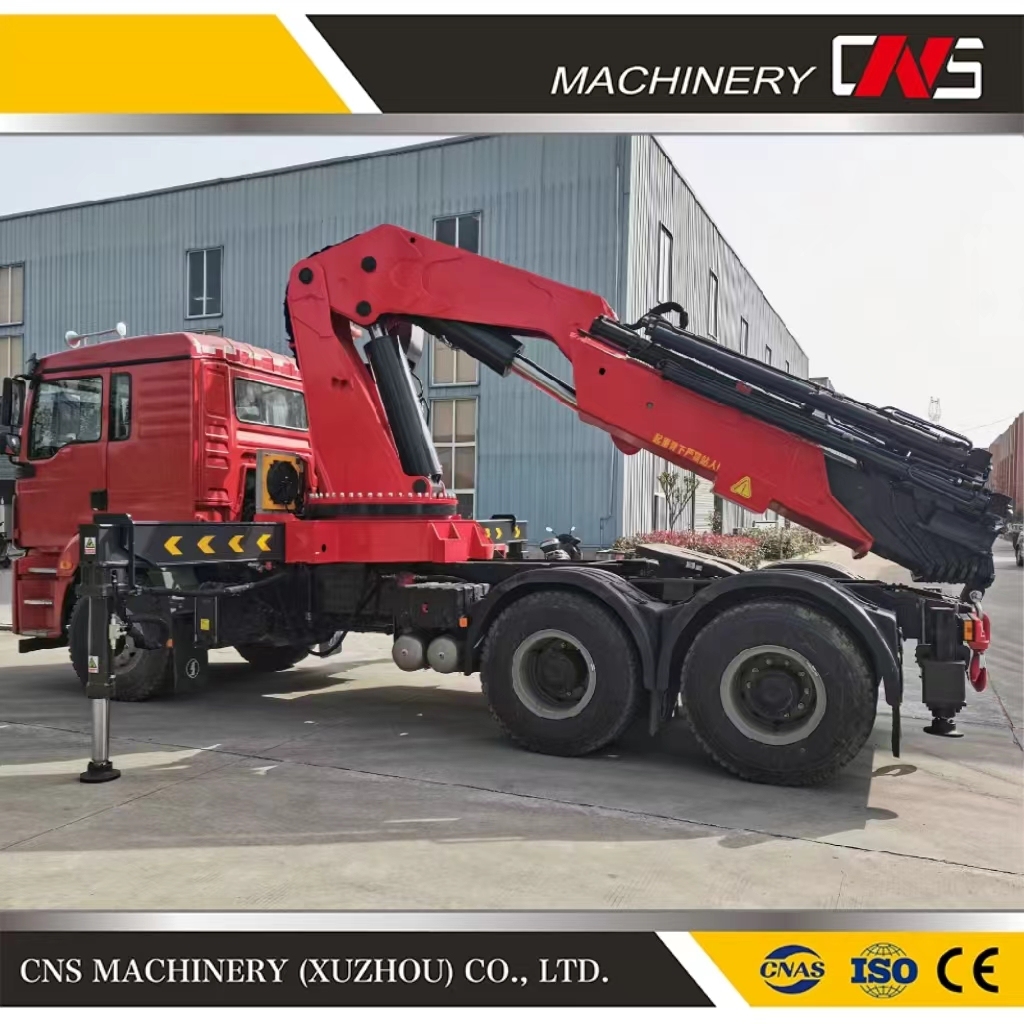 Powerful Folding Arm 25 Ton Truck Crane Hydraulic Knuckle Boom Crane Truck Mounted Crane for Sale