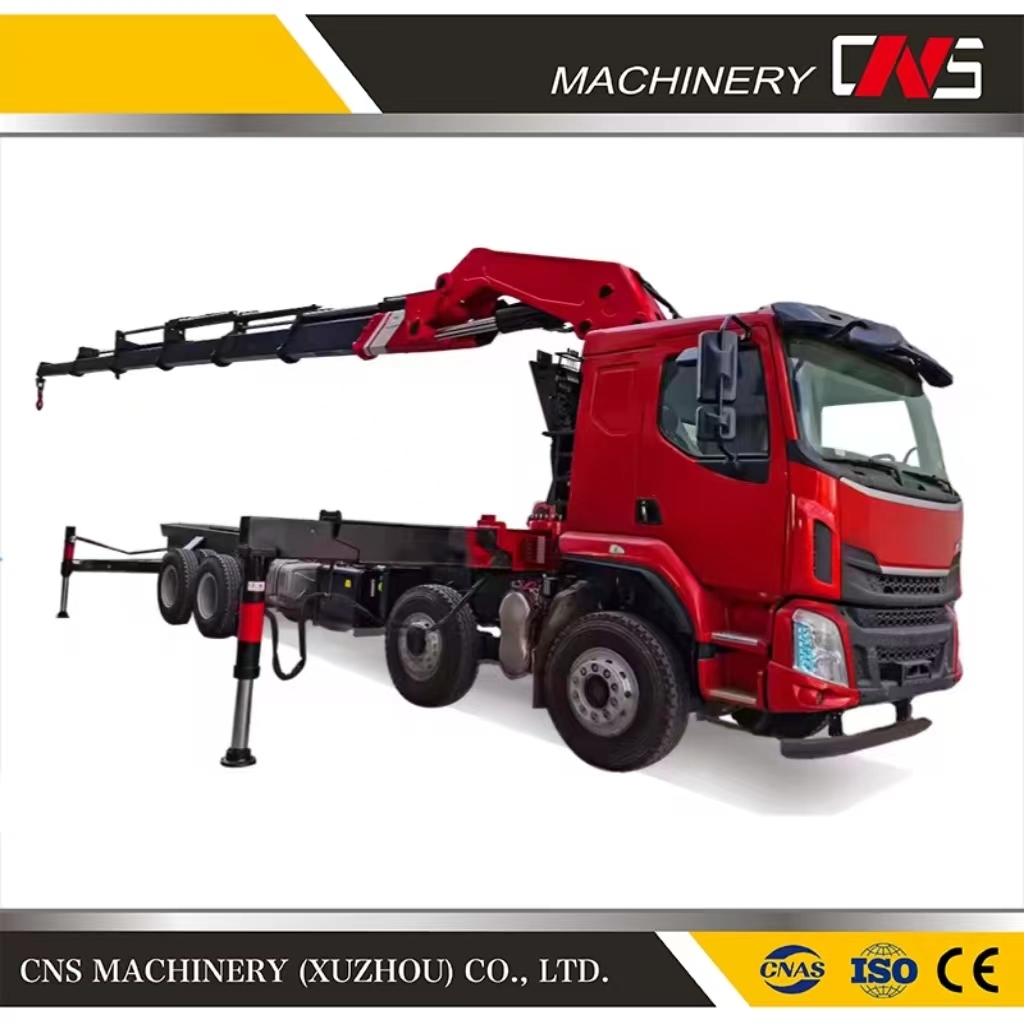 High Quality Lorry Truck Mounted Crane 8X4 25ton Loader Hydraulic Articulated Knuckle Boom Crane