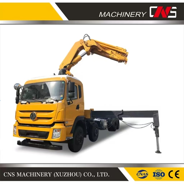 Powerful Folding Arm 25 Ton Truck Crane Hydraulic Knuckle Boom Crane Truck Mounted Crane for Sale