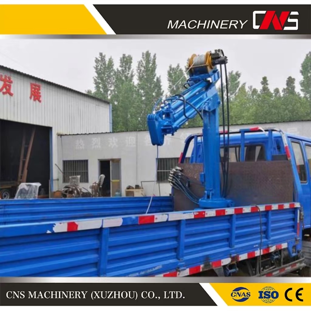 Supplier 2 Ton Small Car Bed Folding Jib Arm Load Lift Knuckle Boom Mini Hydraulic Pickup Truck Mounted Crane