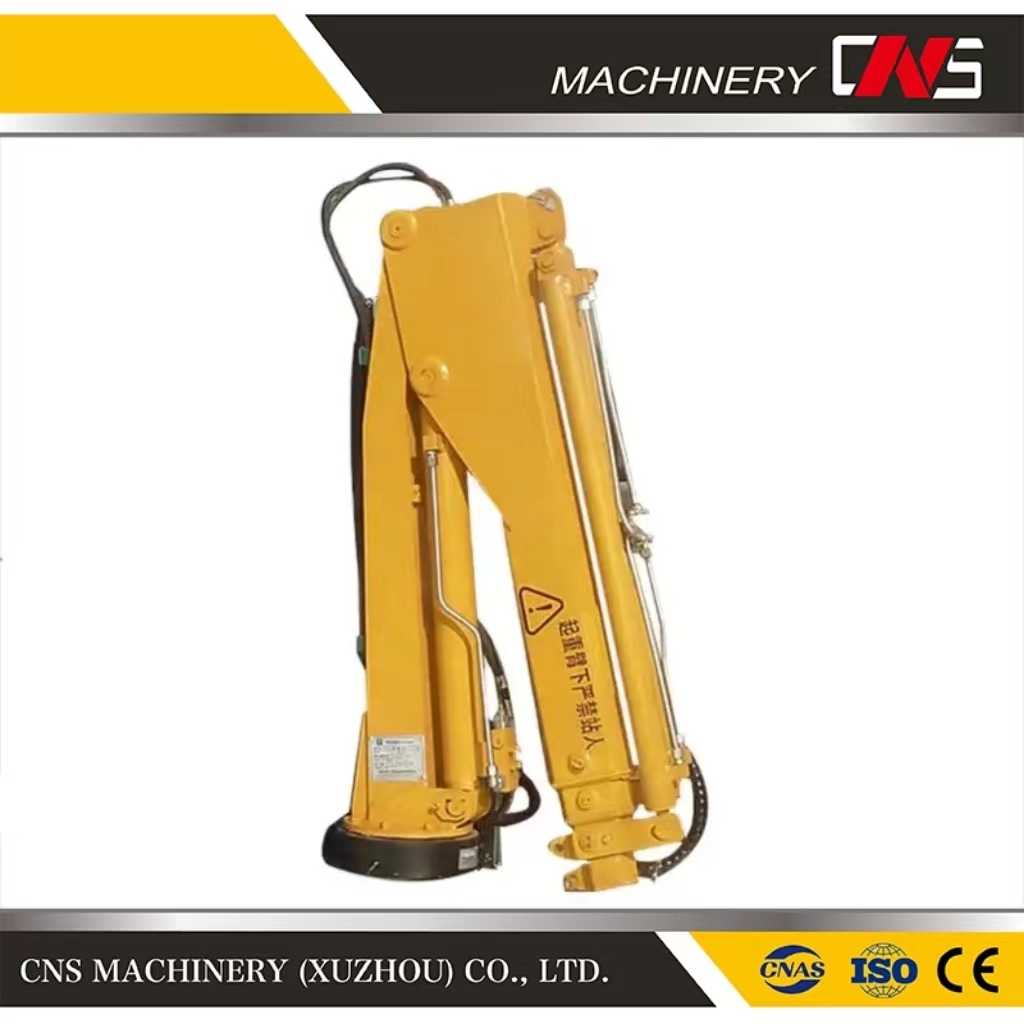 High Quality 1 Ton Hydraulic Pick up Truck Side Telescopic Boom Pickup Crane with Derricking Jibs Remote Control