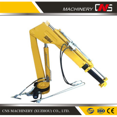 High Quality 1 Ton Hydraulic Pick up Truck Side Telescopic Boom Pickup Crane with Derricking Jibs Remote Control