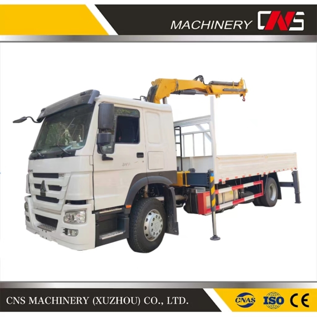 New Design 6.3 Ton Hydraulic Folding Arm Lorry Crane High Quality Low Price Knuckle Boom Truck Mounted Crane for Sale