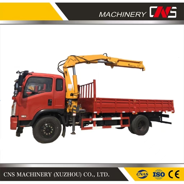 New Design 6.3 Ton Hydraulic Folding Arm Lorry Crane High Quality Low Price Knuckle Boom Truck Mounted Crane for Sale